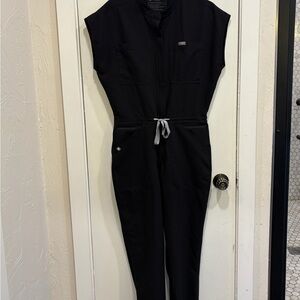 Figs Black Utility Jumpsuit